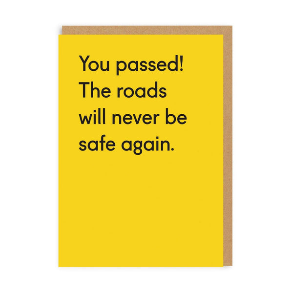 The Roads Will Never Be Safe Again - Card