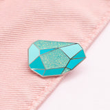 Gemstone Enamel Pin: Turquoise