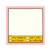 Sticky Notes - Pink Grid