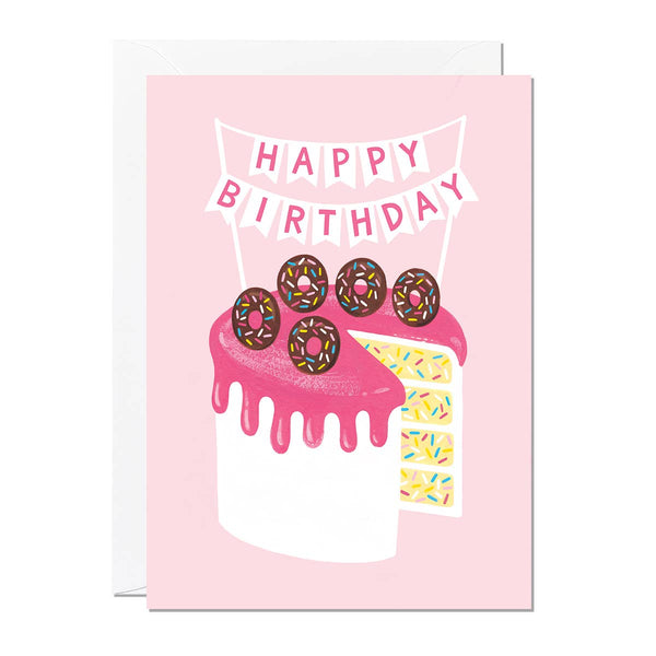 Cake Birthday Card | Sweet | All Ages Birthday | Pink | Cute