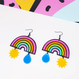 Disco Rainbow Statement Earrings